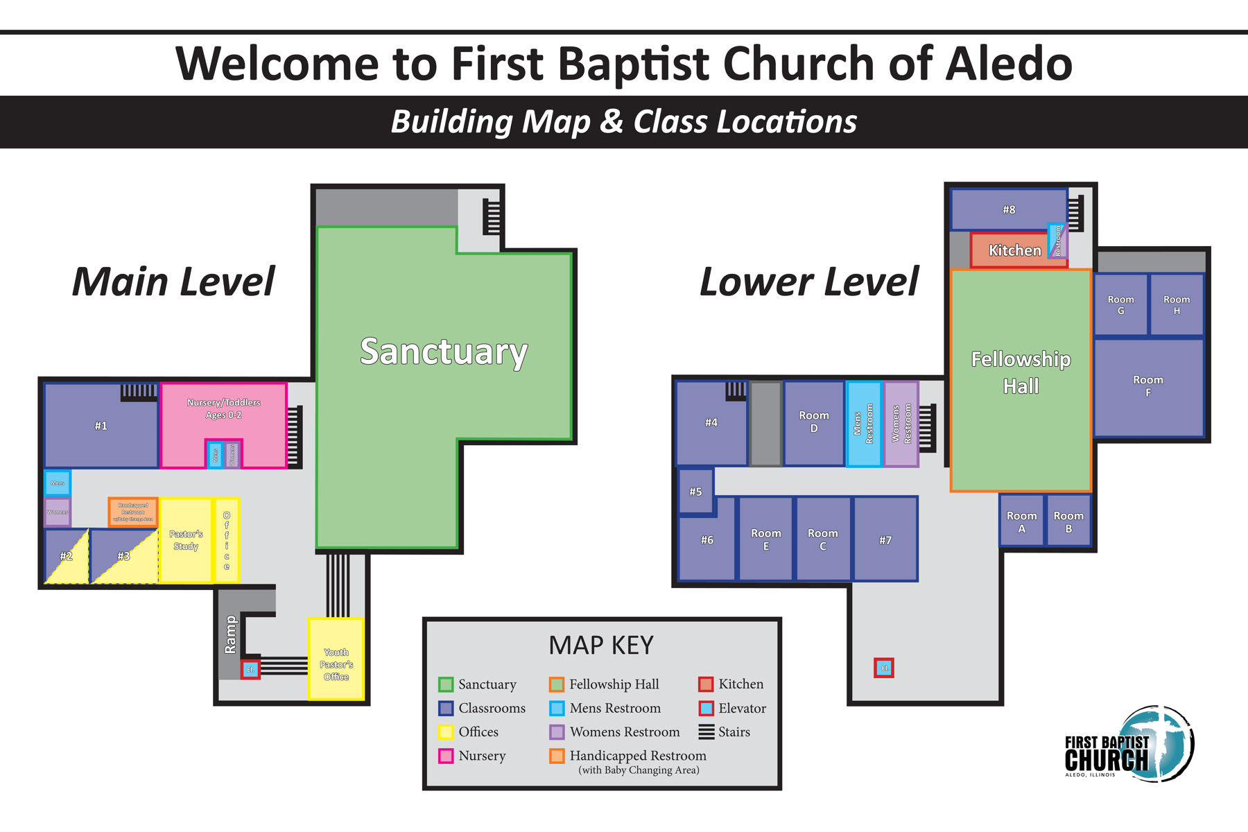 Church Building Map First Baptist Church Aledo IL